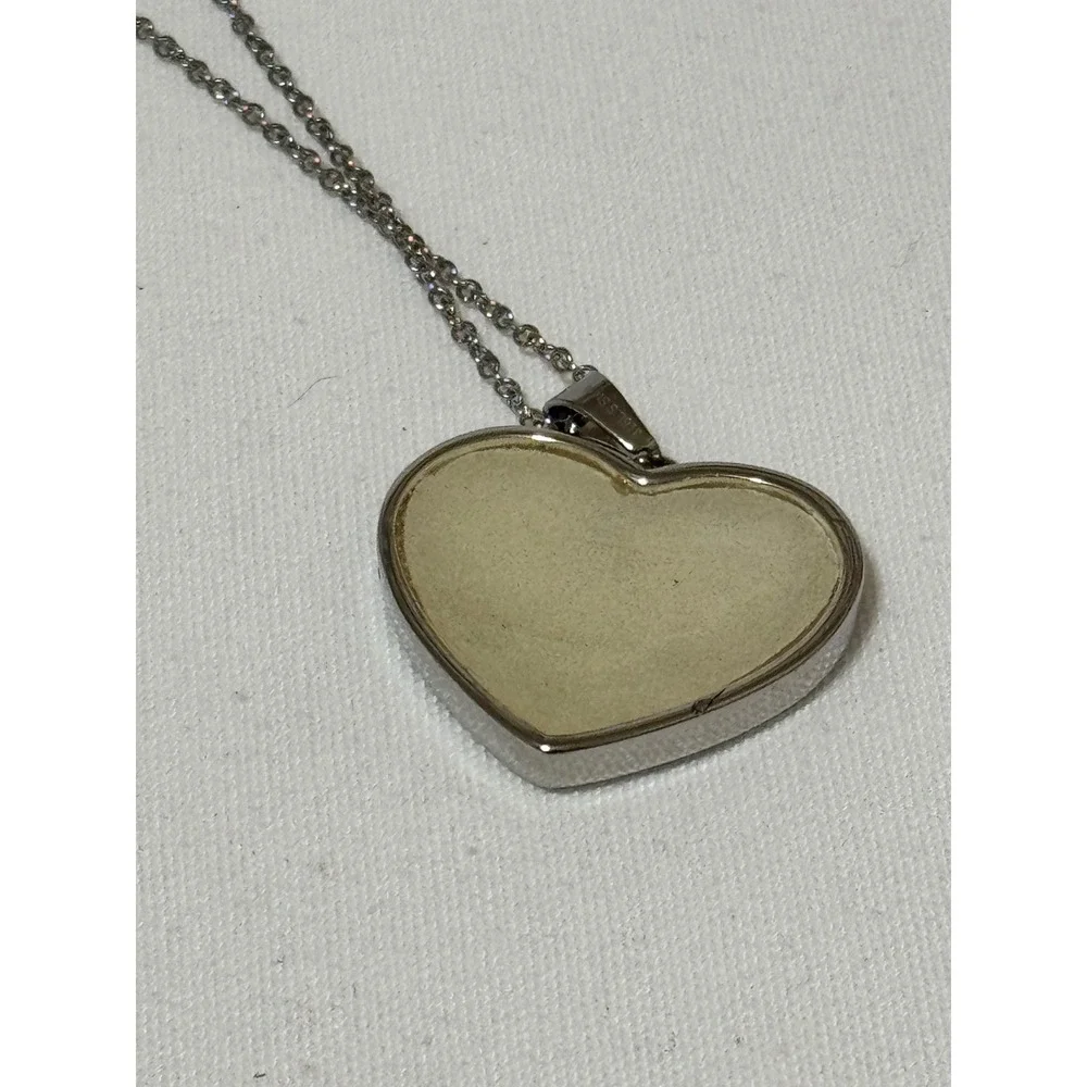Stainless Steel Elephant Family‎ Heart Locket Necklace Mother of Pearl 18